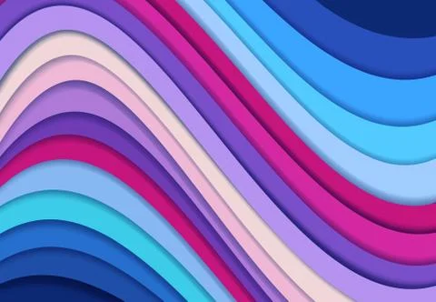 Colorful poster. Longitudinal wave color background with shadows. Art design  Stock Illustration