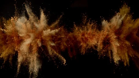 Colorful powder exploding on black background in super slow motion. Stock Footage 123275134
