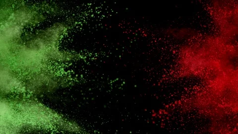 Colorful powder exploding on black background in super slow motion. Stock Footage 125404040