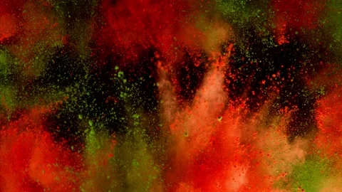 Colorful powder exploding on black background in super slow motion. Stock Footage 135277392