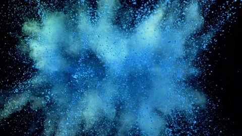 Colorful powder exploding on black background in super slow motion. Stock Footage 151736468