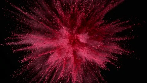 Colorful powder exploding on black background in super slow motion. Stock Footage 158570750