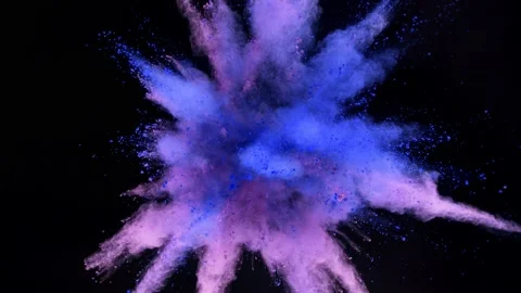 Colorful powder exploding on black background in super slow motion. Stock Footage 160728845