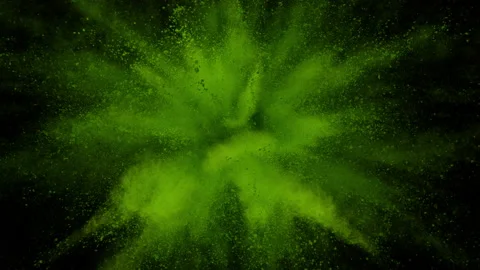 Colorful powder exploding on black background in super slow motion. Stock Footage 200914866