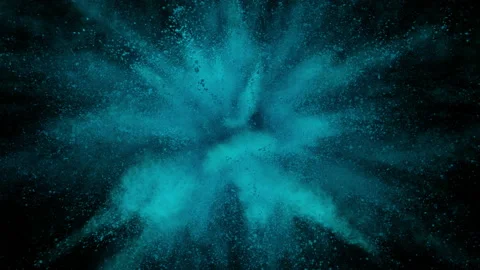 Colorful powder exploding on black background in super slow motion. Stock Footage 204910294
