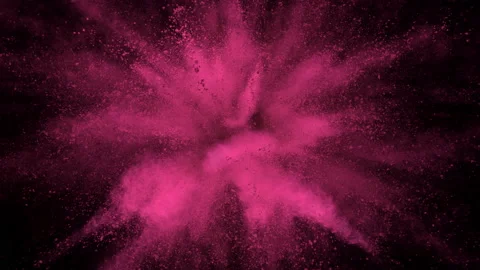 Colorful powder exploding on black background in super slow motion. Stock Footage 211826687