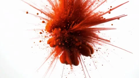 Colorful powder exploding on white background Stock Footage 280722459
