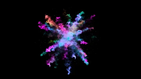 Colorful Powder Explosion 2 Stock Footage 76614963