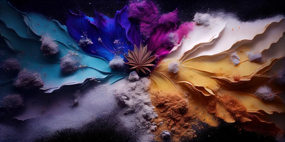 Colorful powder explosion abstract background. 스톡 일러스트
