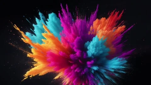 Colorful powder explosion Stock Footage 280545260