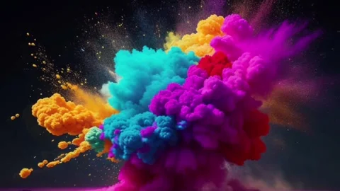 Colorful powder explosion Stock Footage 280545273