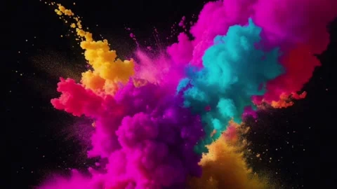 Colorful powder explosion Stock Footage 280545279