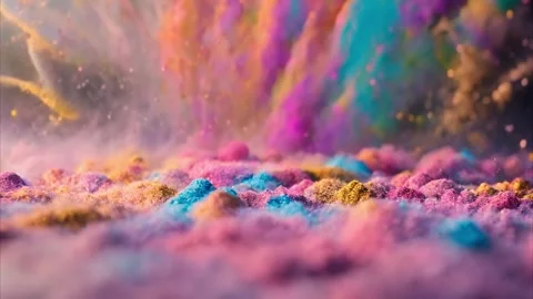 Colorful Powder Explosion Stock Footage 284572830