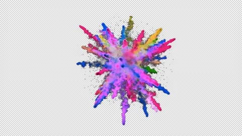 Colorful Powder Explosion3 Stock Footage 229426476
