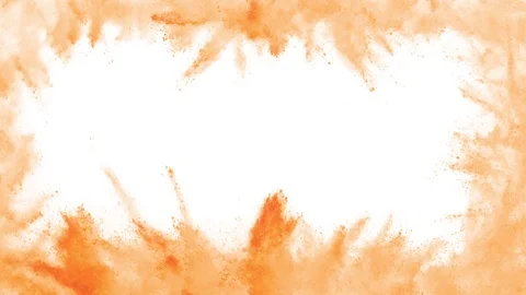 Colorful powder frame exploding on white background in super slow motion. Stock Footage 123274897