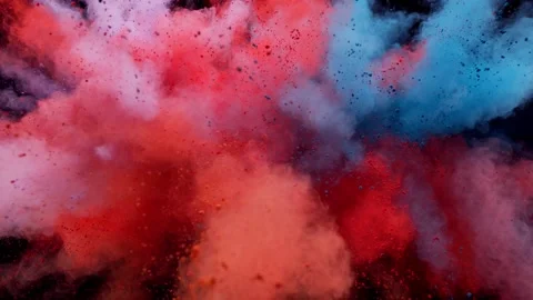 Colorful powder particles exploded 01 Stock Footage 229426125