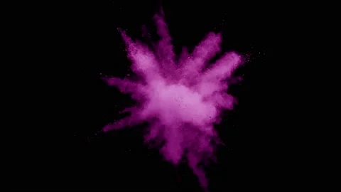 Colorful powder particles exploded 02 Stock Footage 229425640