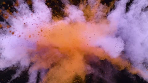 Colorful powder particles exploded 05 Stock-Footage 229425685