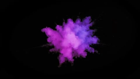 Colorful powder particles exploded 06 Stock Footage 229425537