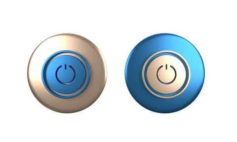 Colorful Power button icon isolated on white background. Start sign. Circle.. Stock Illustration
