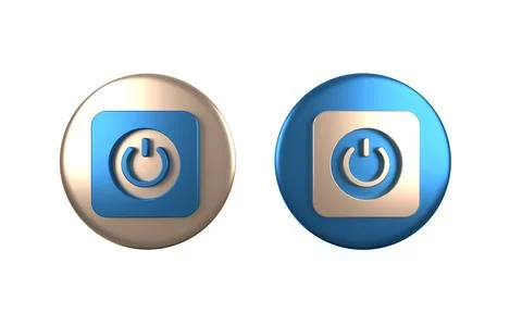 Colorful Power button icon isolated on white background. Start sign. Circle.. Stock Illustration