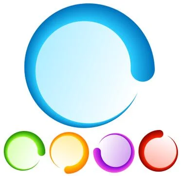 Colorful preloader or buffer shapes, progress indicators. Stock Illustration