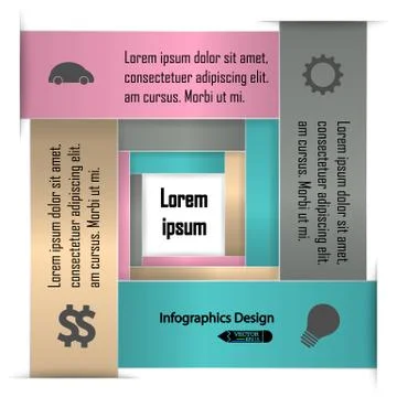 Colorful presentation template Stock Illustration