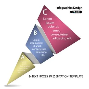 Colorful presentation template with numbers Stock Illustration