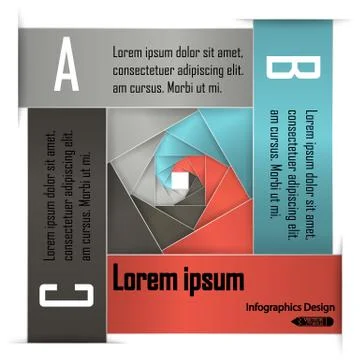 Colorful presentation template with numbers Stock Illustration