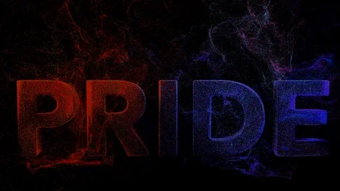 Colorful PRIDE Text formed by particles and dust LGBTQ holy holi festival Vídeos de archivo 111022112