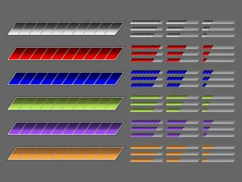 Colorful progress bar Illustrazione stock