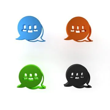 Colorful Project team base icon isolated on white background. Business anal.. Stock Illustration