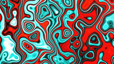 Colorful Psychedelic Abstract, Liquid Gradient Color Shapes. Graphic Design.. Stock Illustration