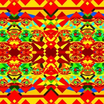 Colorful psychedelic background pattern. Modern digital art. Design in frame. Stock Illustration