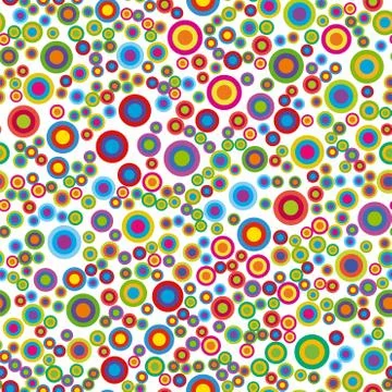 Colorful psychedelic circles. Stock Illustration