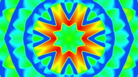 Colorful Psychedelic Kaleidoscope Abstract Background Loop 5 Video stock 44502005