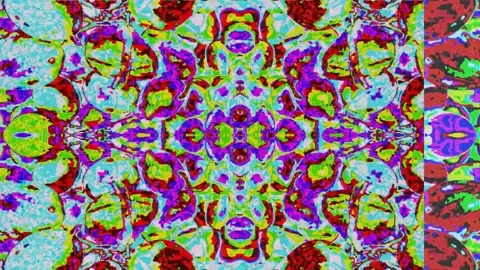 Colorful Psychedelic Kaleidoscope Pattern Loop Stock Footage 347983534