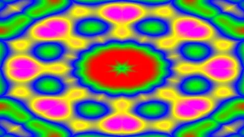 Colorful Psychedelic Kaleidoscope Pattern Motion Background Stock Footage 342895666