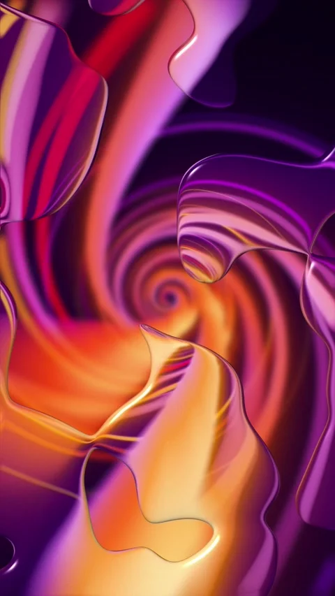 Colorful Psychedelic Liquid Effect Vertical Background Stock Footage 336680425