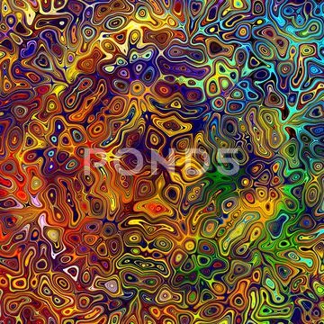 Colorful psychedelic rainbow pattern. Face fun. Grunge art decor. Ink splash. Stock Illustration
