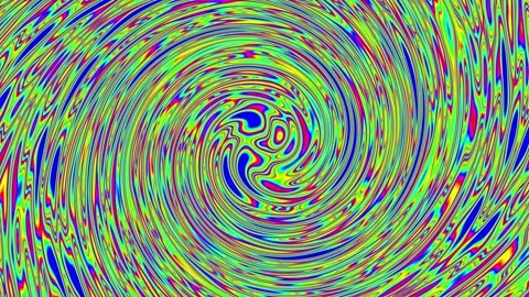 Colorful Psychedelic Swirl Pattern with Vibrant Abstract Art Design 库存影片 345433789