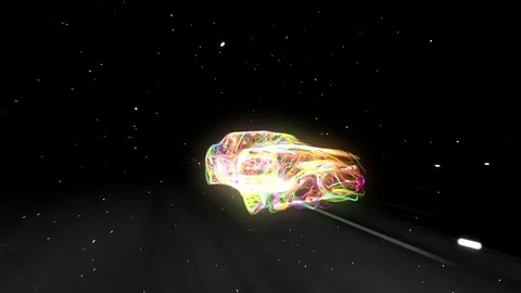 Colorful Psychedelic Vector Blurred Car Appearing in and Out Video stock 116903767