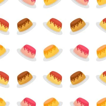 Colorful pudding seamless pattern Stock Illustration
