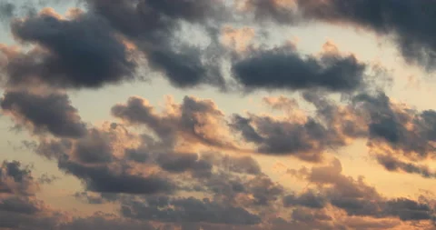 Colorful Puffy Clouds Fly In The Sky Stock-Footage 155449839