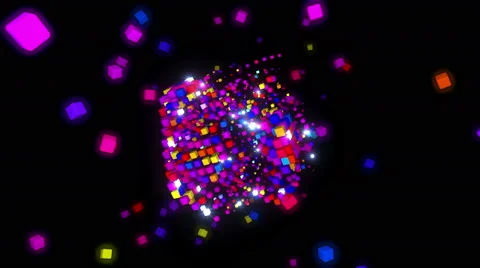 Colorful Pulse Geometry Stock Footage 60013253