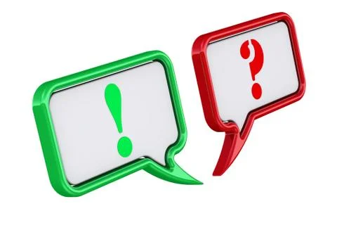 Colorful punctuation marks on speech bubbles 스톡 일러스트