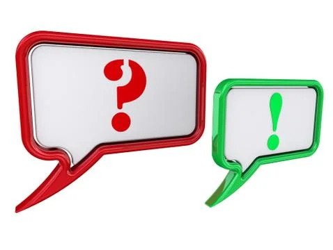 Colorful punctuation marks on speech bubbles Stock Illustration