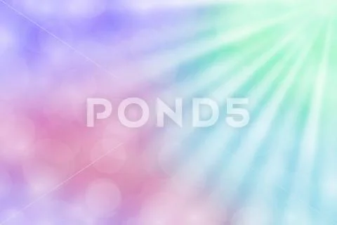 Colorful purple and green bokeh lights beam shine on gradient purple green Stock Illustration