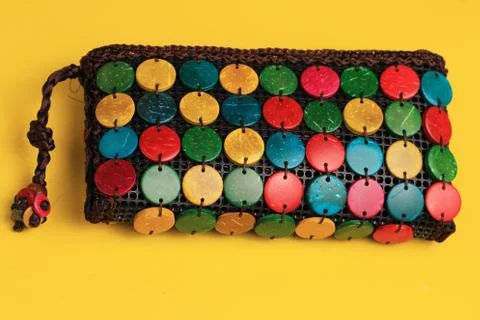 Colorful purses Stock Photos