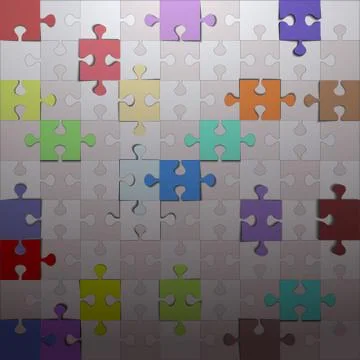 Colorful puzzle background. Illustration